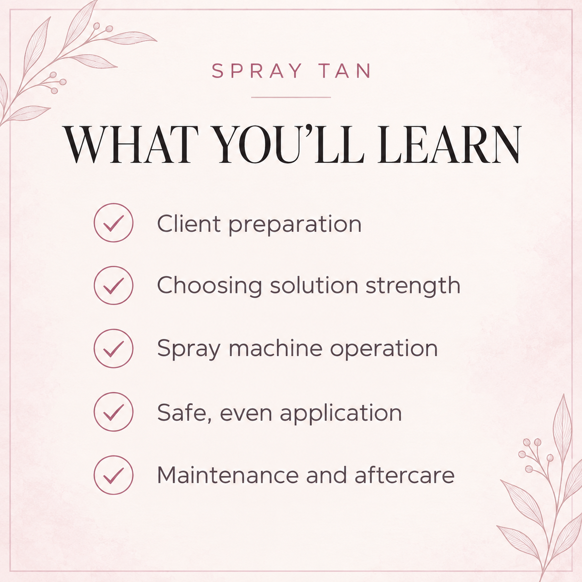 Spray Tan Training Course
